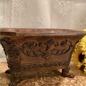 Large Classical Ornate Embossed Bonsai Style, Jardiniere, Planter, Centerpiece